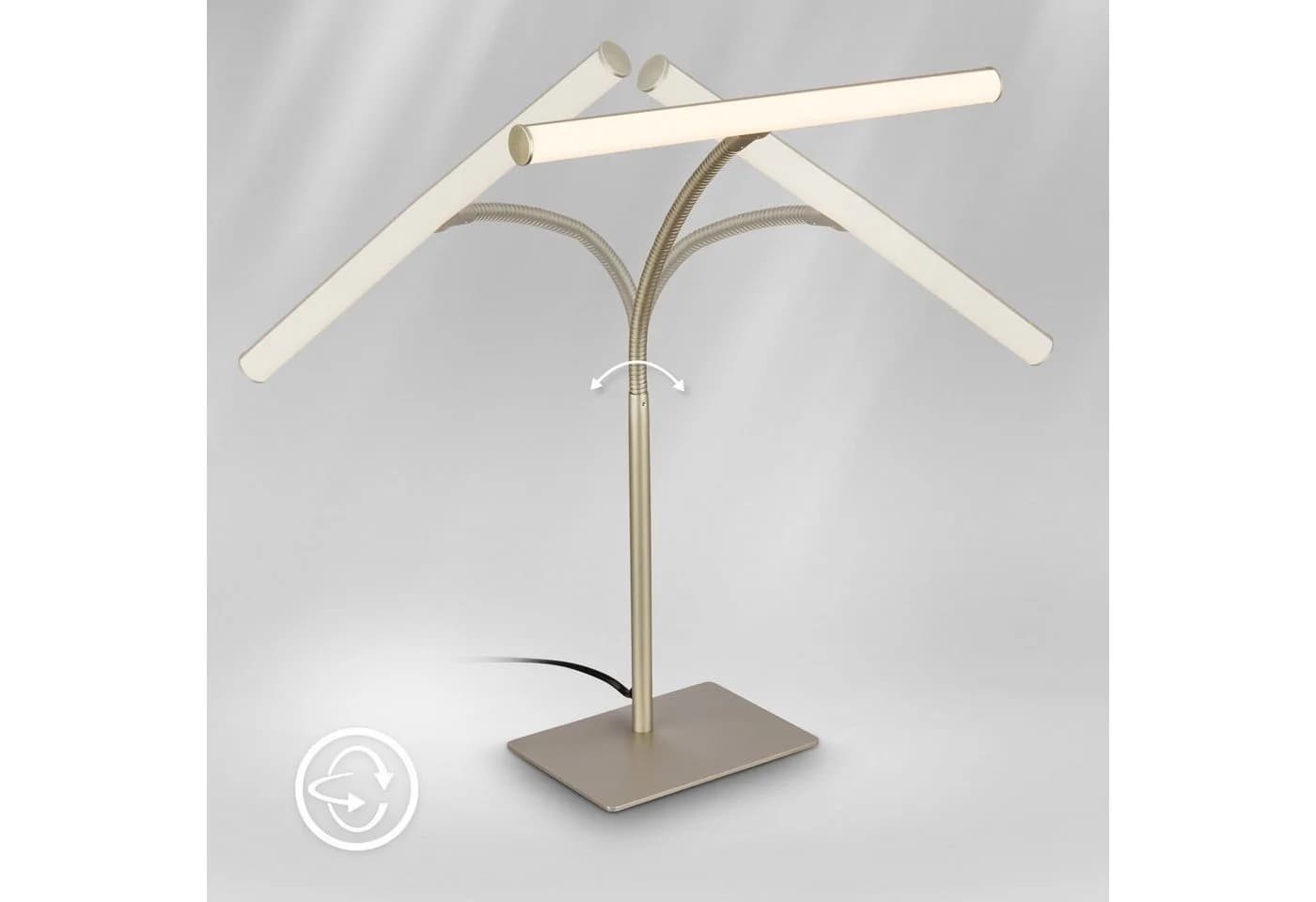 Briloner Leuchten LED Schreibtischlampe Satin-Metallic Schwenkbar - Bild 4