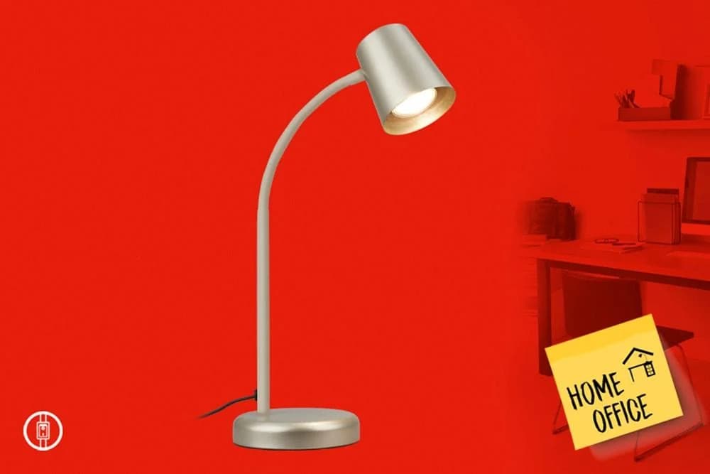 BRILONER LEUCHTEN LED Tischleuchte SKRIVA Silber Schwenkbar