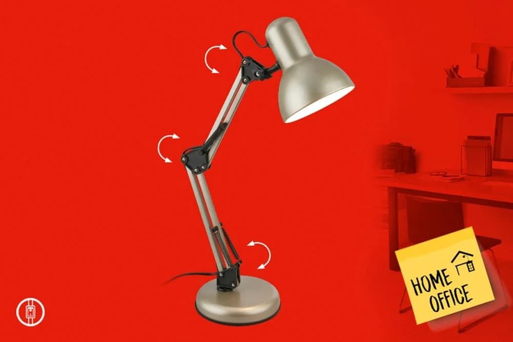 BRILONER LEUCHTEN LED Tischleuchte "PIXA" Retro Metall Silber