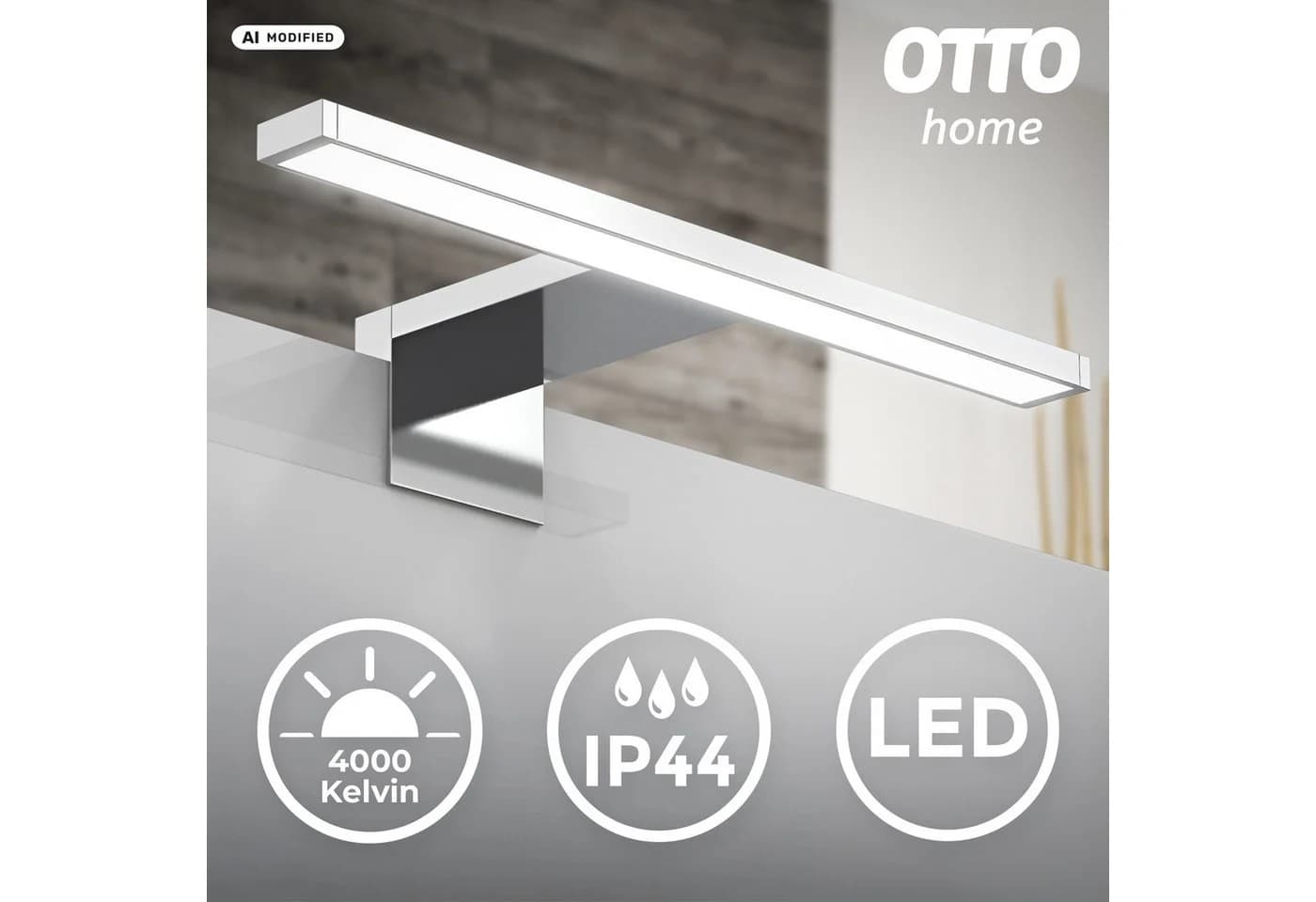 OTTO home LED Spiegelleuchte SYNNRA Chrom IP44 - Bild 4