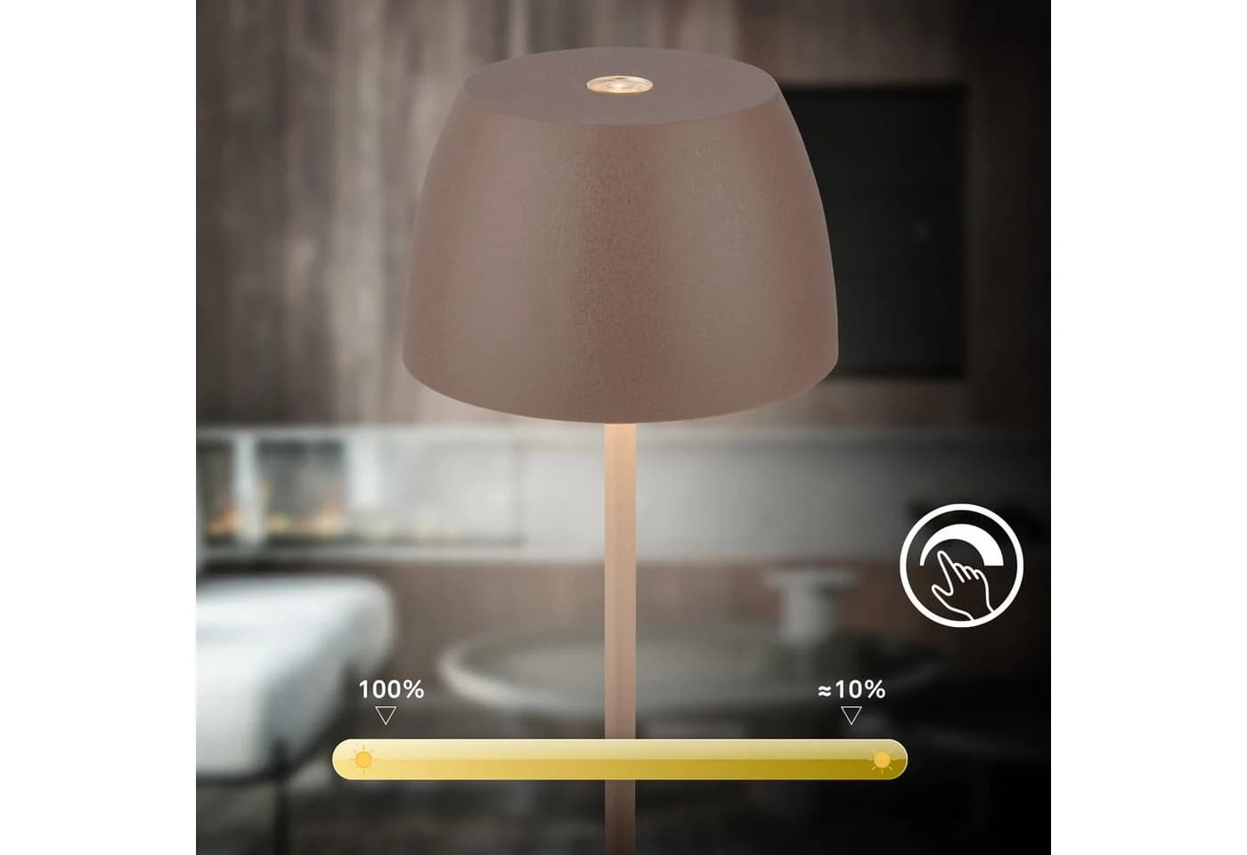 Briloner Leuchten LED Außen-Tischleuchte SERINA MINI 2er-Set Warmweiß Dimmbar - Bild 4
