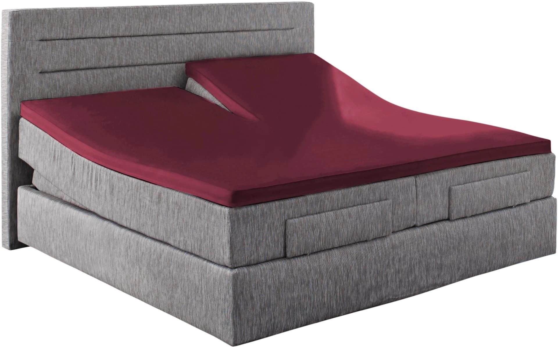 Primera Spannbettlaken Jersey-Elasthan Split Topper Rot