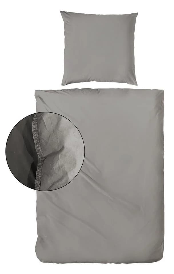 Bettwäsche PRIMERA Stone-Washed Taupe 3-tlg. 100% Baumwolle - Bild 2