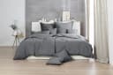 Bettwäsche PRIMERA Stone-Washed Anthrazit 3-tlg. 100% Baumwolle Bild 5