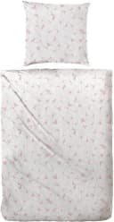 Primera Bio Crepe Ranken Bettwäsche Set Beige Rosa Seersucker Bild 1