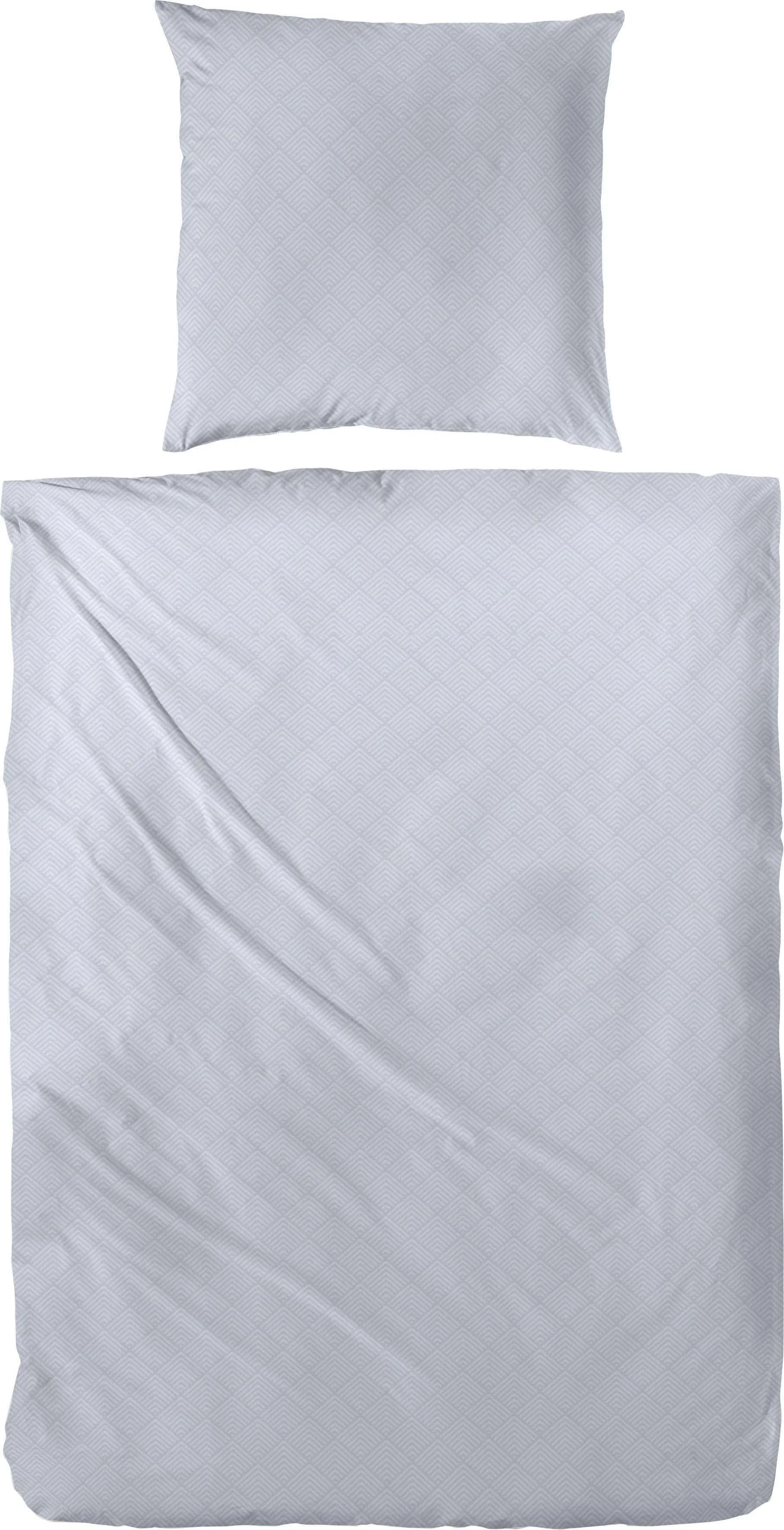 PRIMERA Bettwäsche Mako-Satin Grau 155x220cm 100% Baumwolle