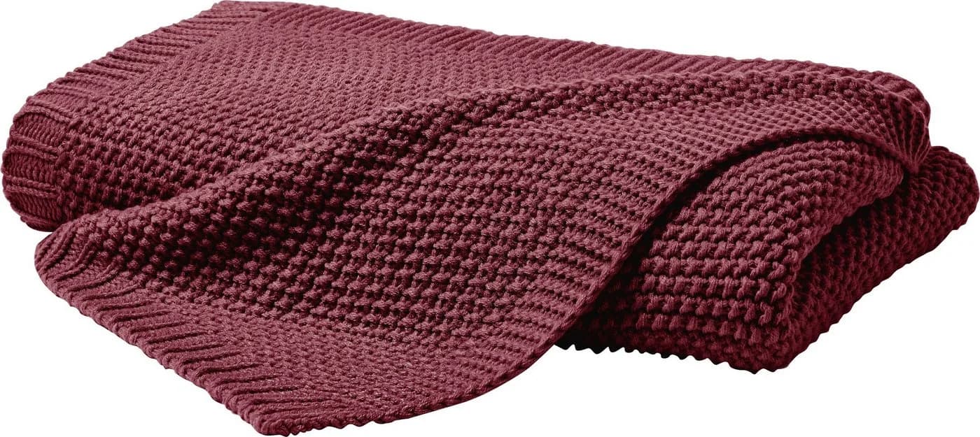 PRIMERA Strickdecke Marsala Polyacryl Kuscheldecke - Bild 2