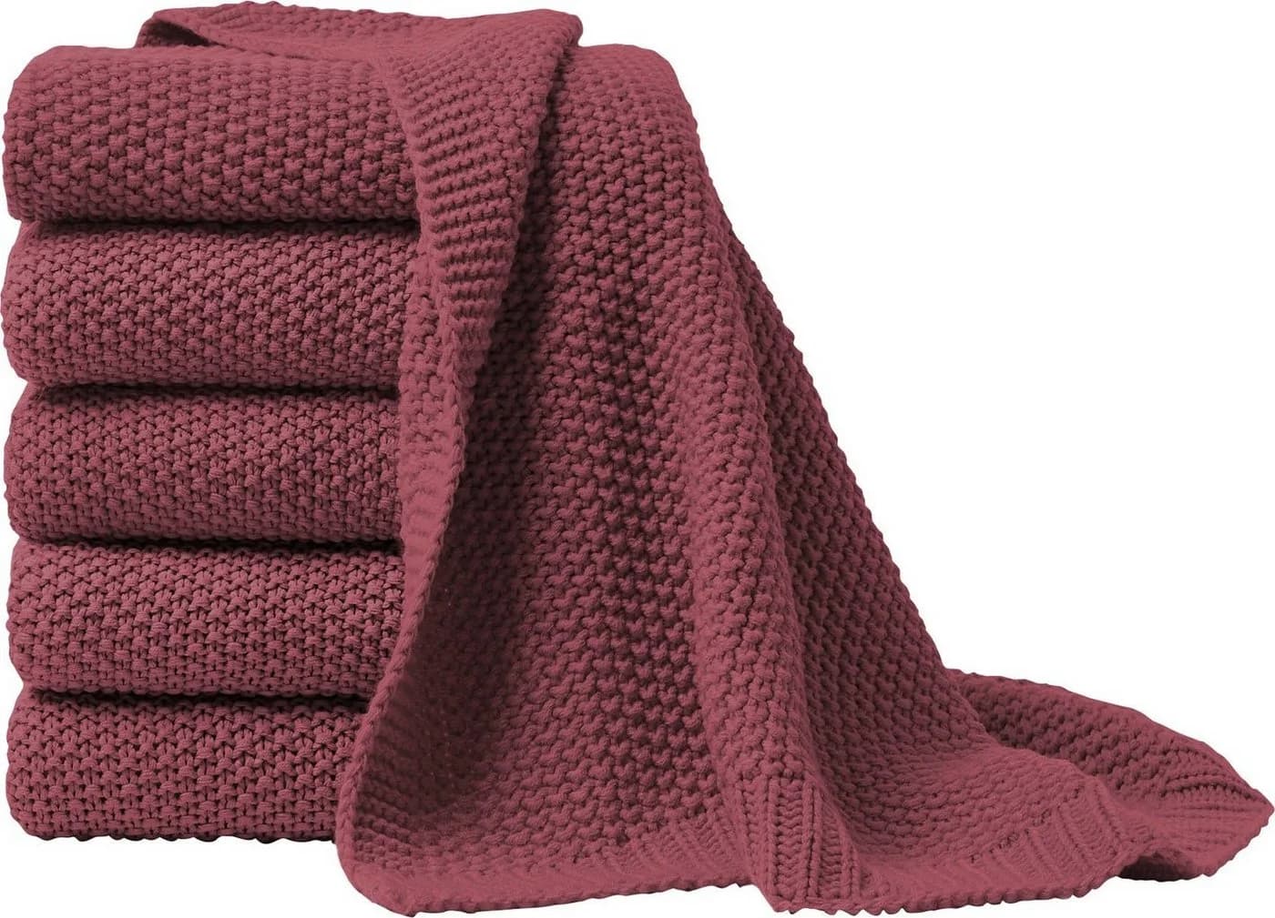 PRIMERA Strickdecke Marsala Polyacryl Kuscheldecke - Bild 3