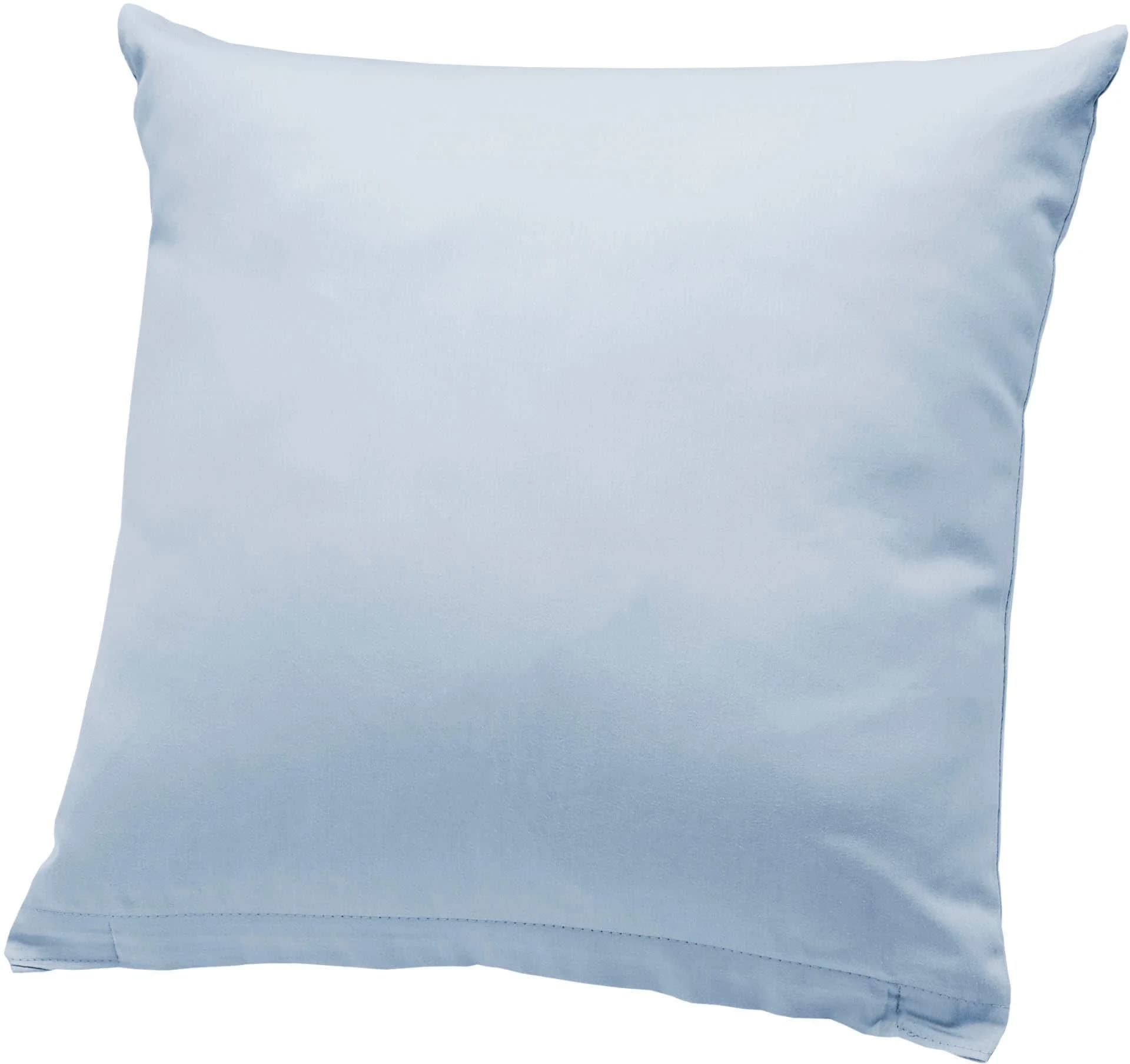 Primera Luxus-Satin Kissenbezug Rauchblau 40x40 cm