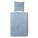 Primera Luxus-Satin-Bettwäsche 100% Baumwolle Rauchblau Bild 1