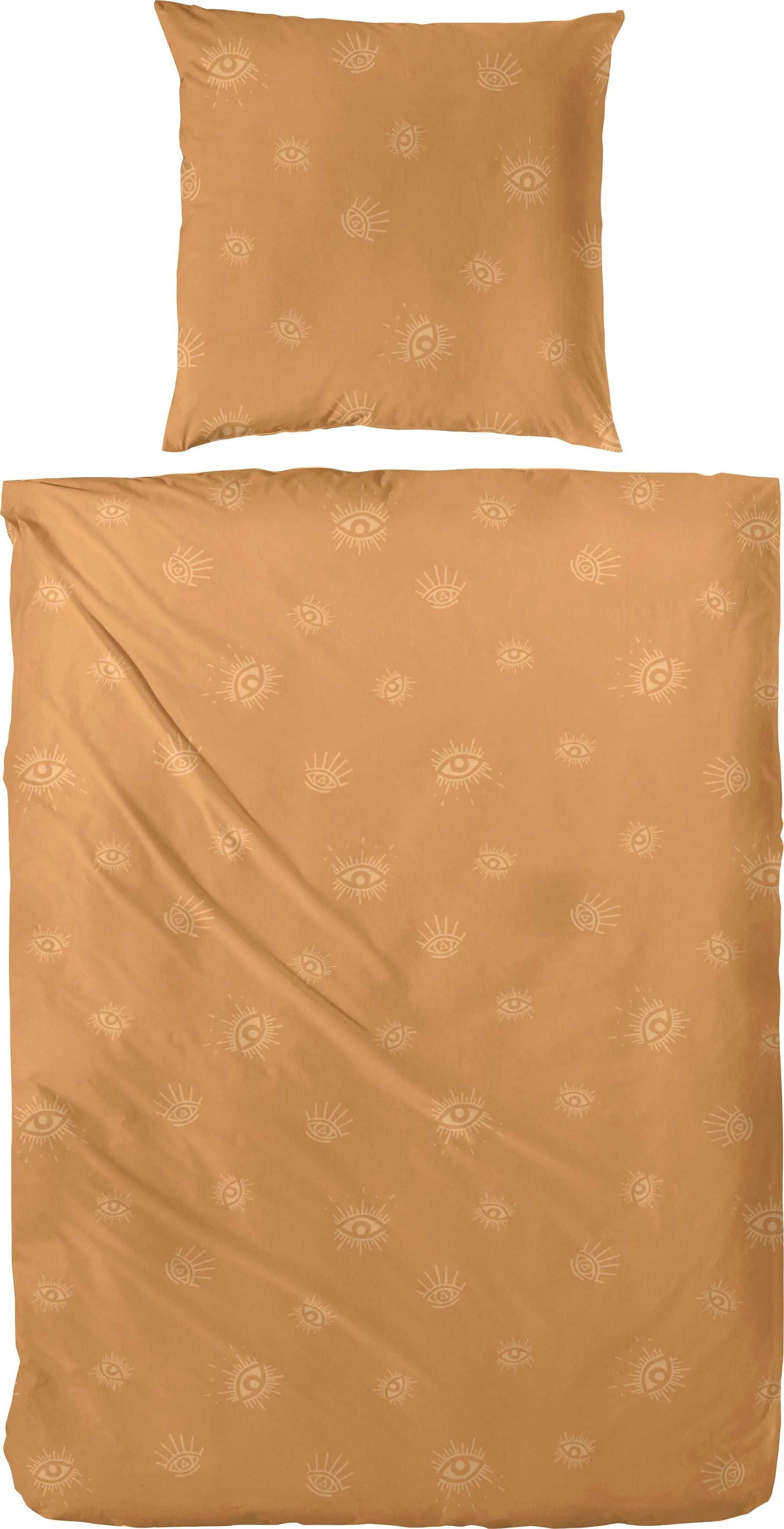 Bettwäsche PRIMERA Sabrina Orange Weiß Renforcé 155x220cm