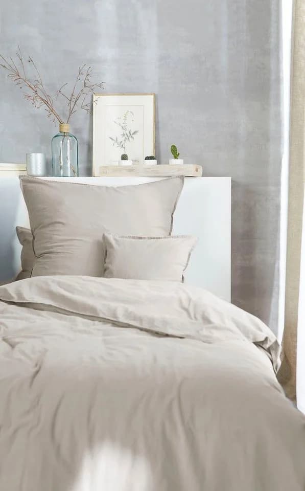 Bettwäsche PRIMERA Stone-Washed Beige 100% Baumwolle 3-tlg.