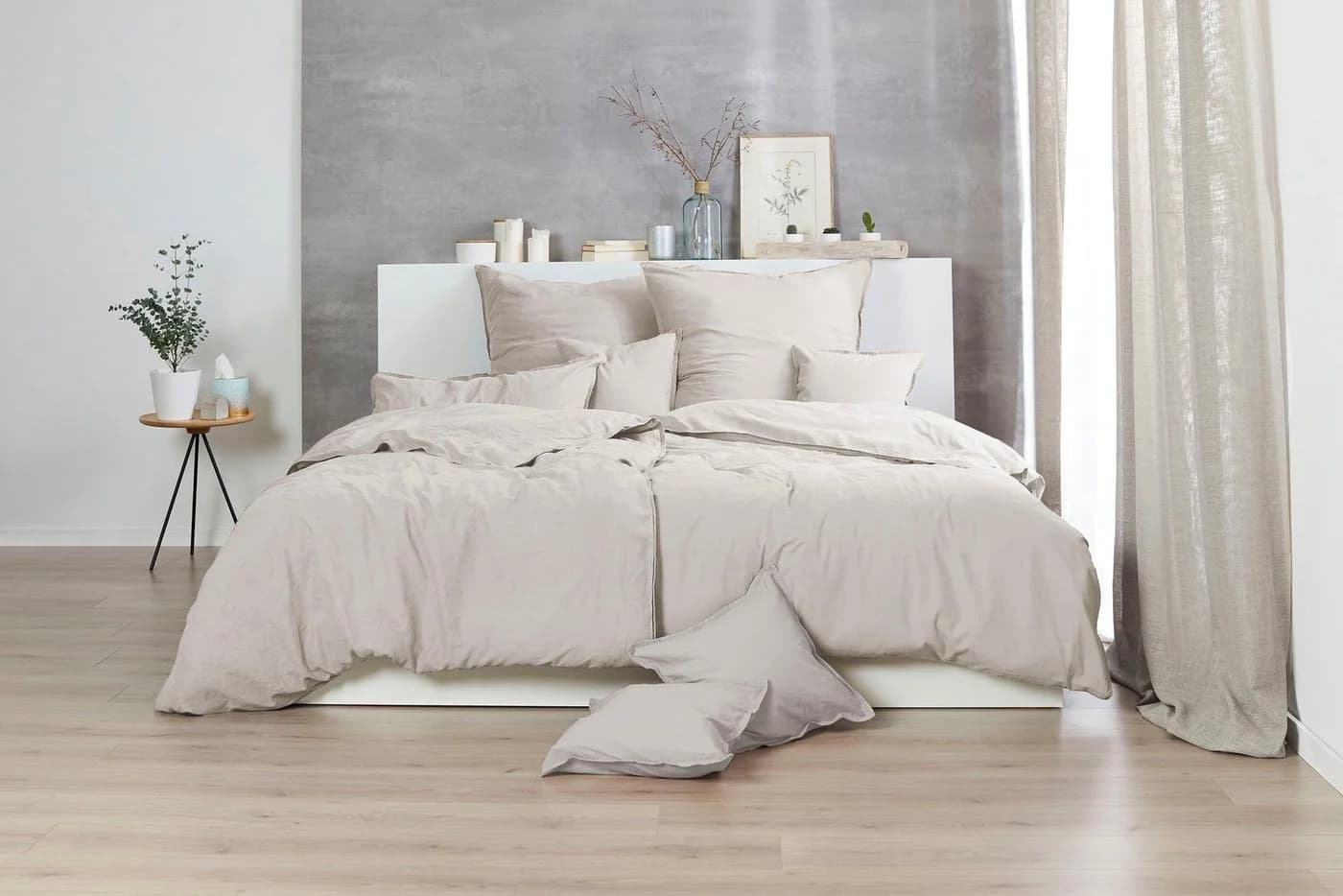 Bettwäsche PRIMERA Stone-Washed Beige 100% Baumwolle 3-tlg. - Bild 3