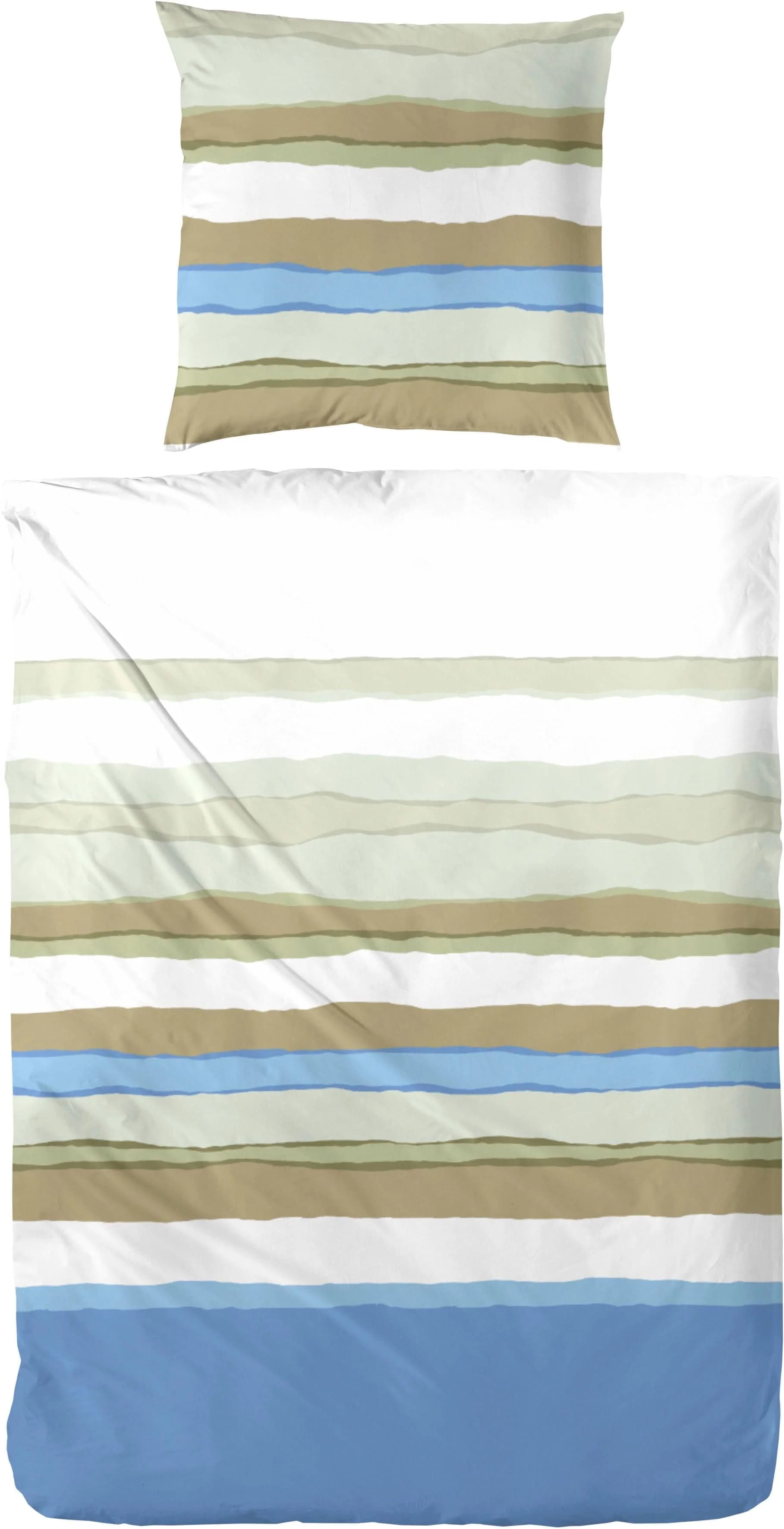 PRIMERA Renforce Bettwäsche Slushy Blau 155x220cm 2-tlg
