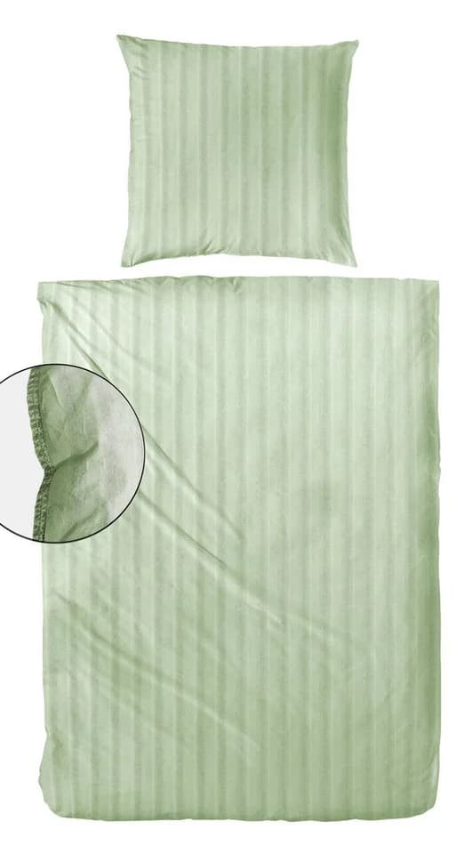 Primera Bettwäsche Stone-Washed Style Olive Renforcé 135x200 cm - Bild 2