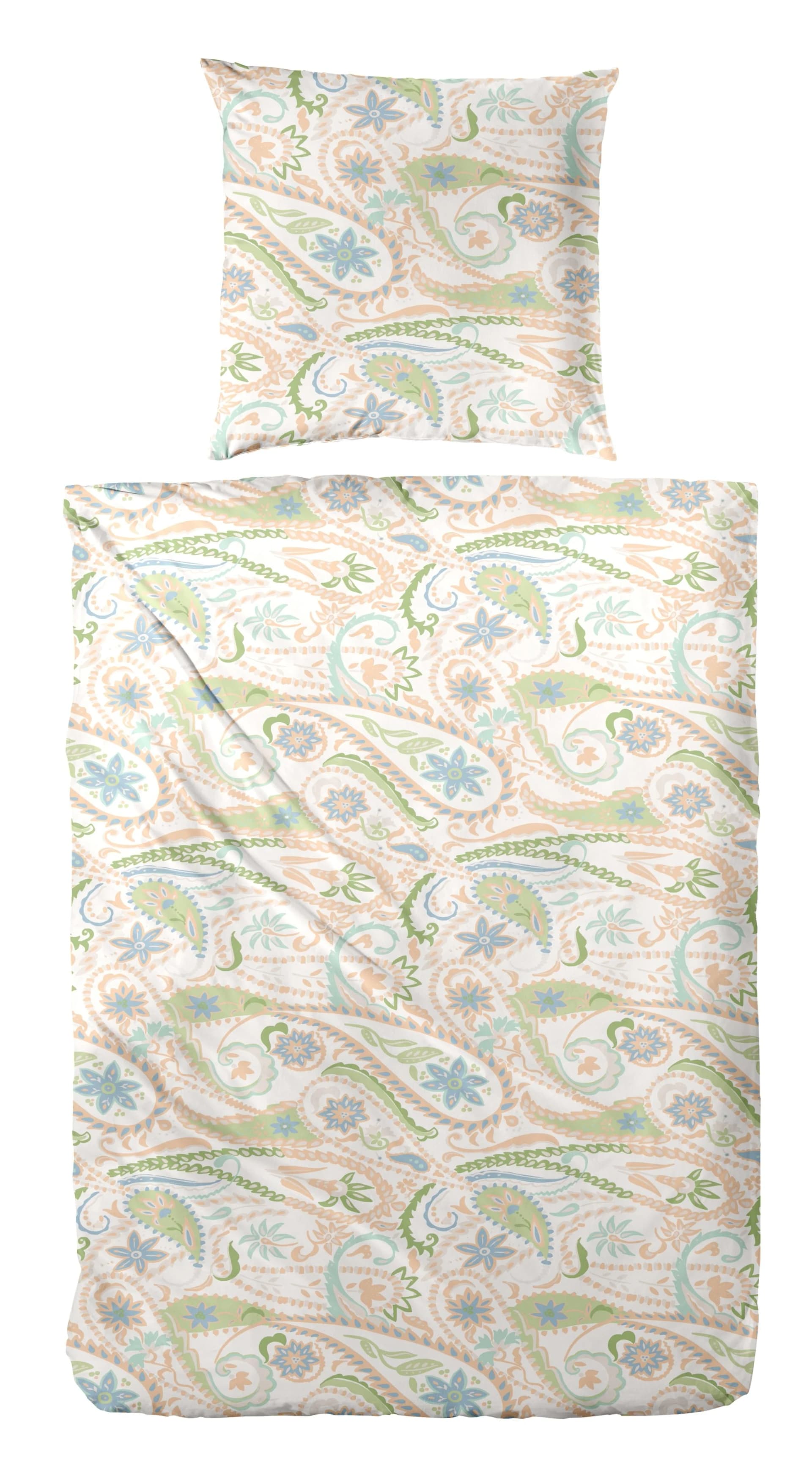 Primera Mako-Satin-Bettwäsche Beige Floral