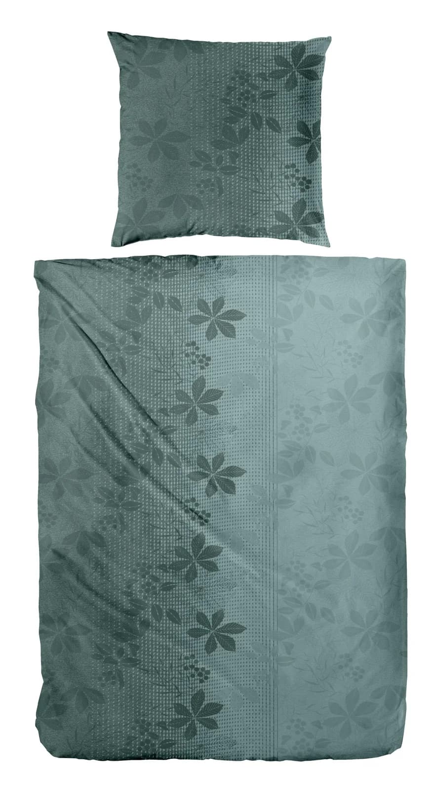 PRIMERA Feinbiber-Bettwäsche Maple Grün Floral