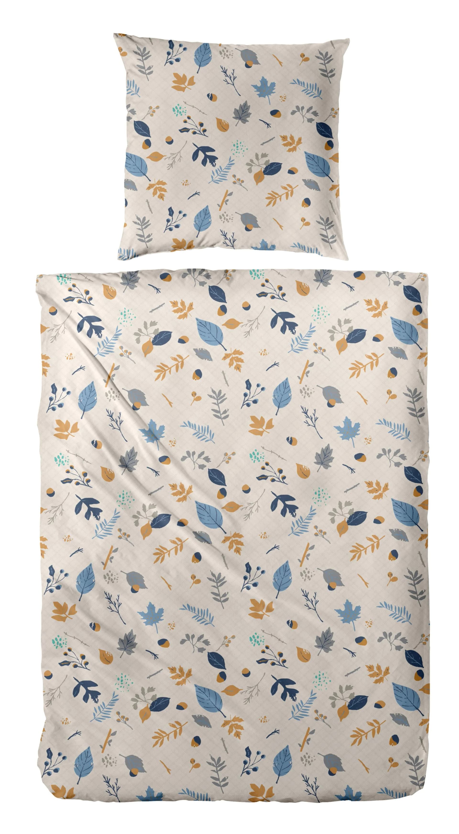 Primera Bettwäsche Branches Biber 2-teilig mit floralen Motiven