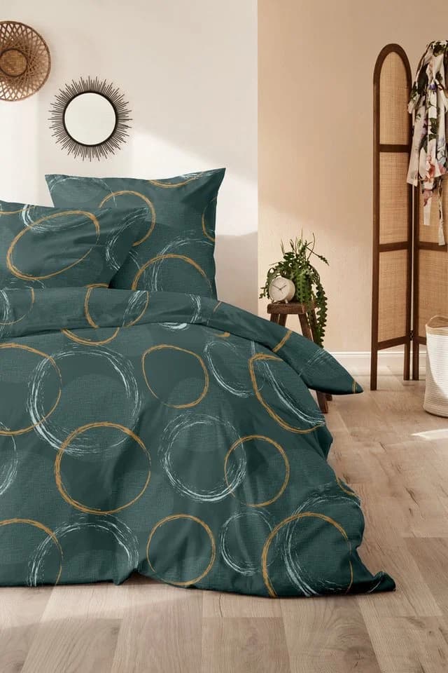 Primera Bettwäsche Mako-Satin Grün 2-teilig