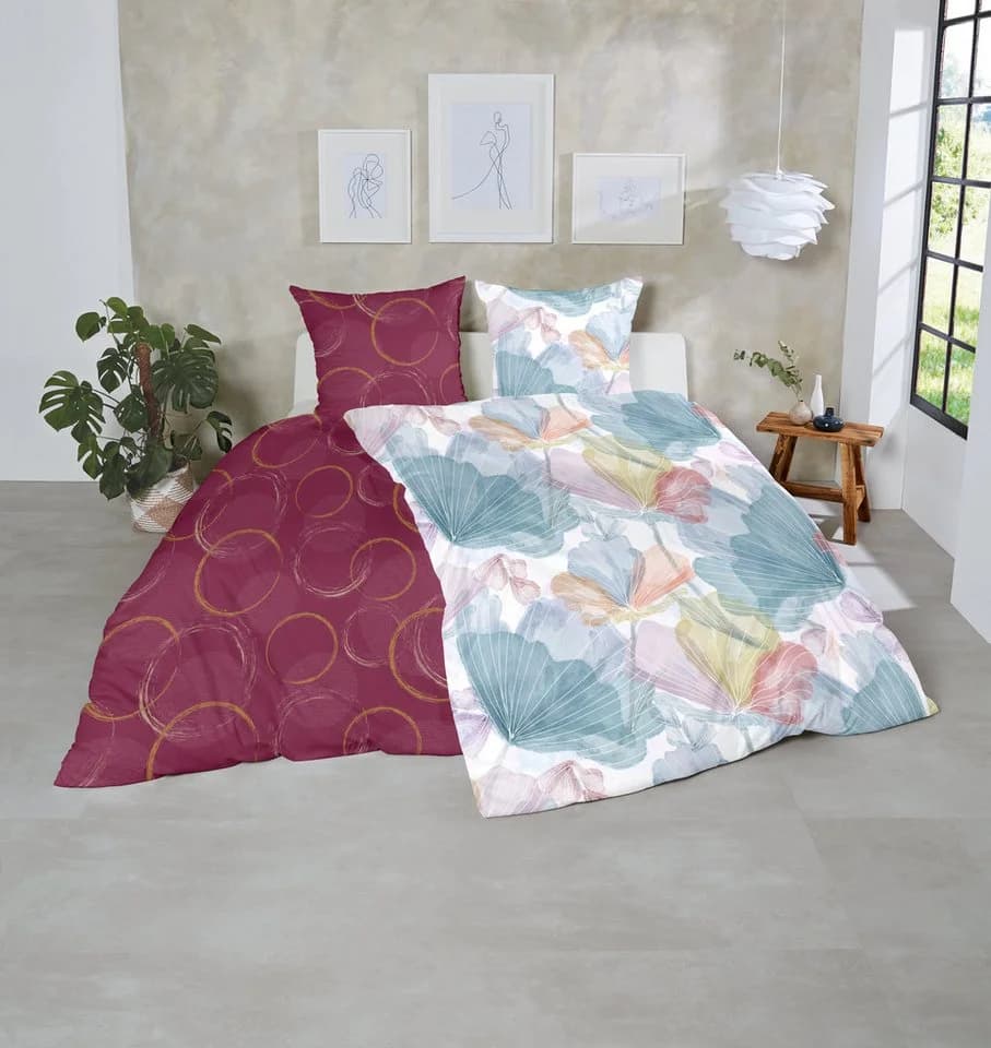Luxuriöse Baumwoll-Bettwäsche mit Blumendesign - Bild 4