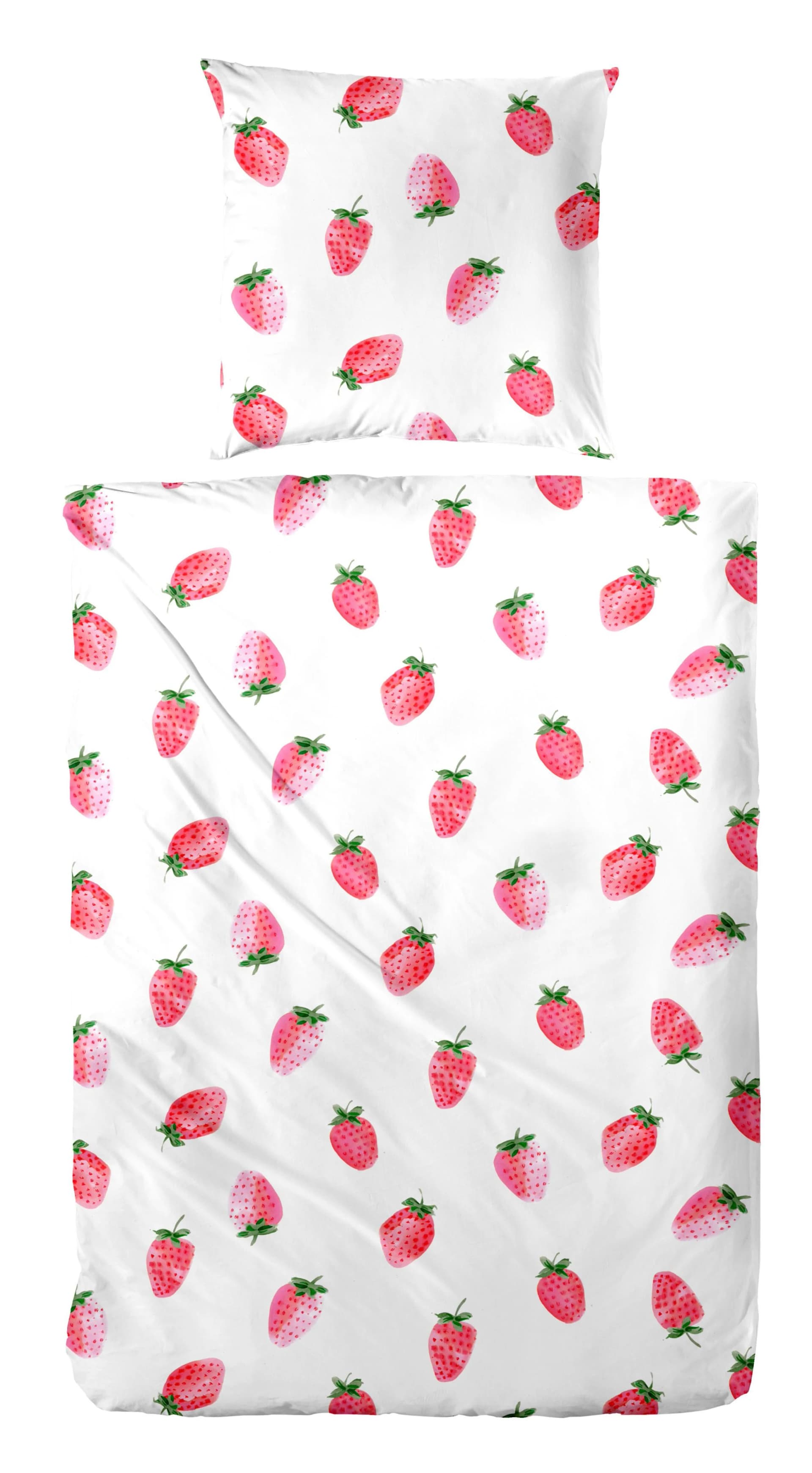 Bettwäsche PRIMERA Soft-Seersucker Strawberry Pink 155x220cm