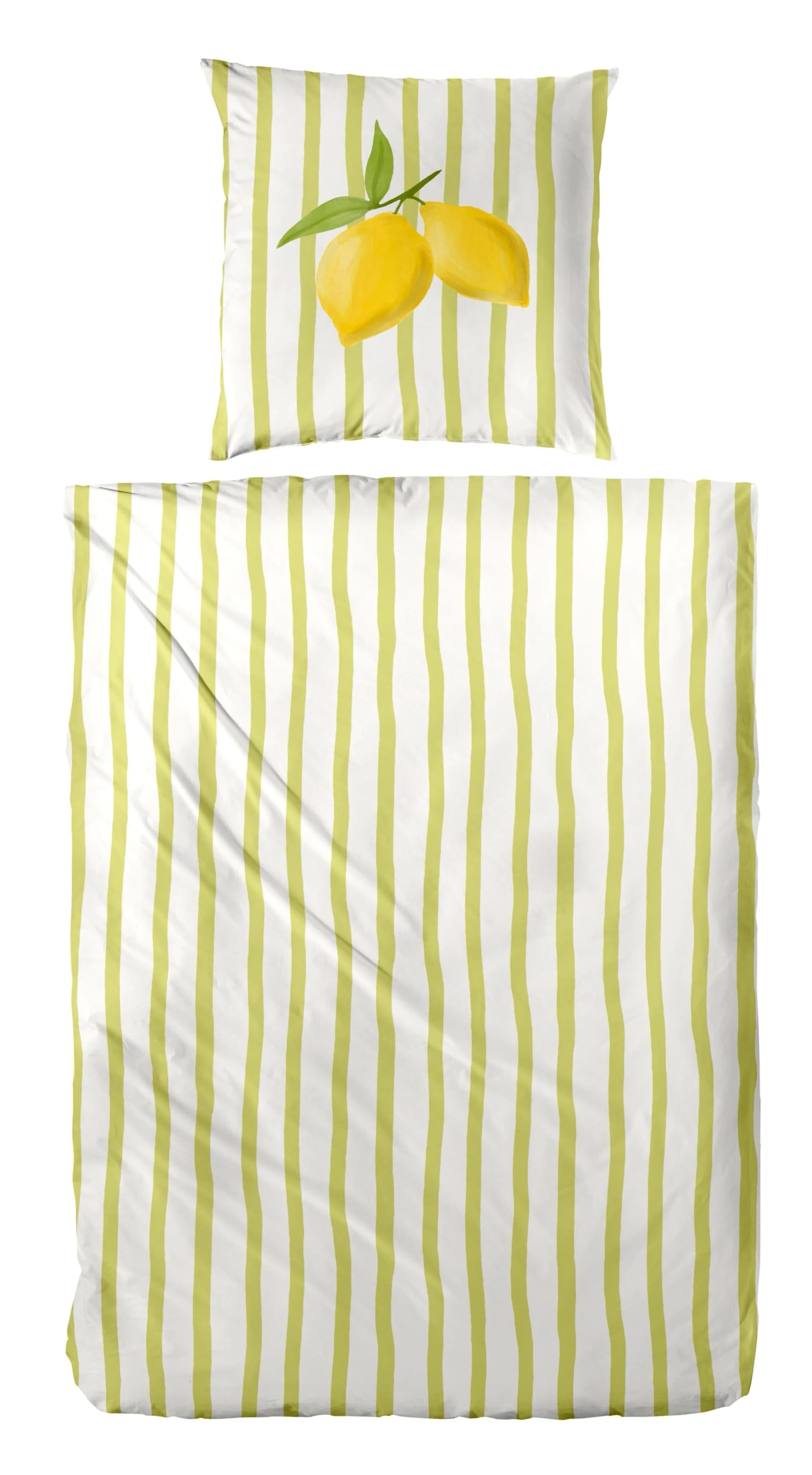 Primera Bettwäsche Lemon Stripes Streifenmuster