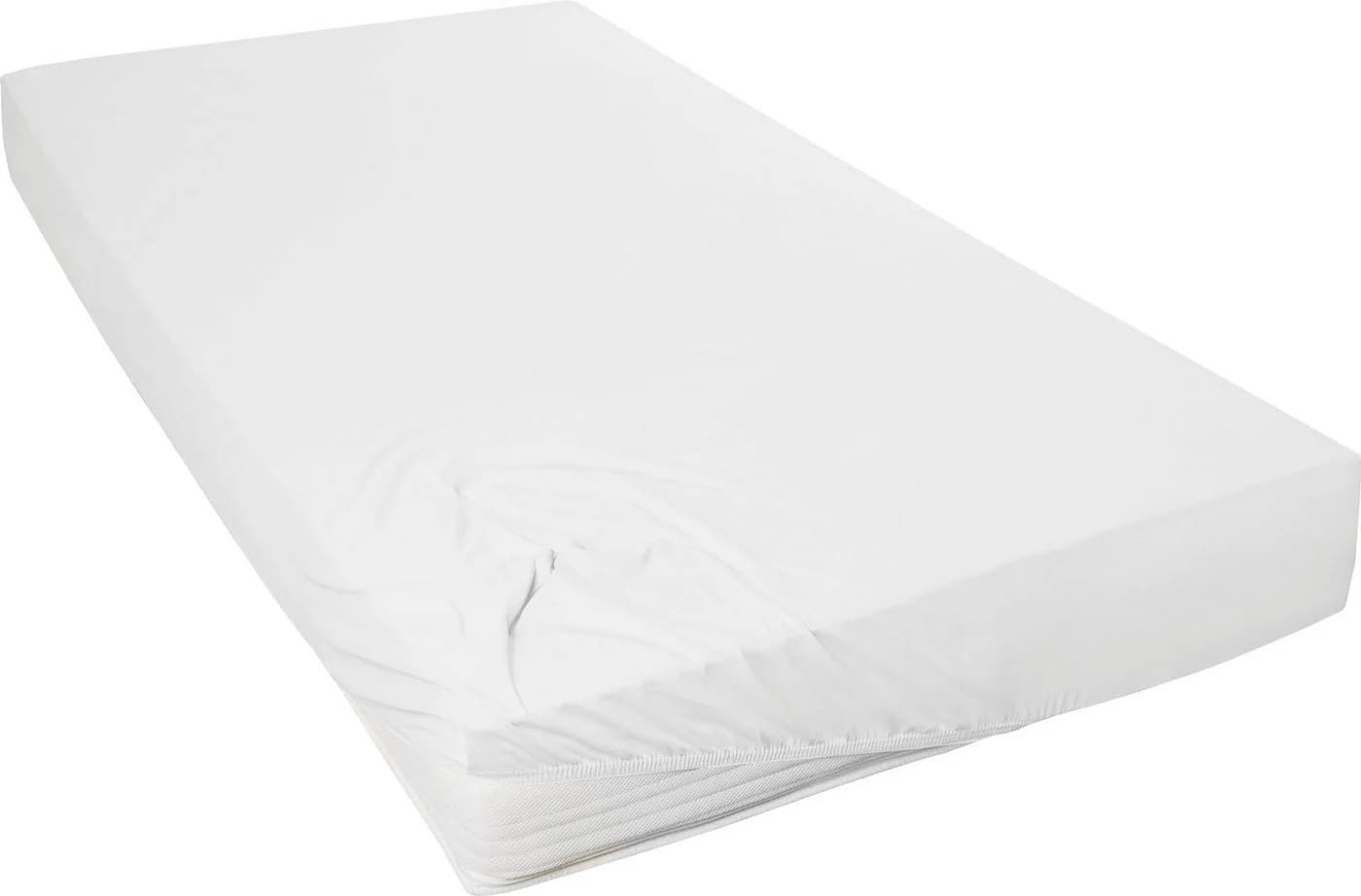 Primera Spannbettlaken Mako-Feinjersey Weiß 100% Baumwolle - Bild 2