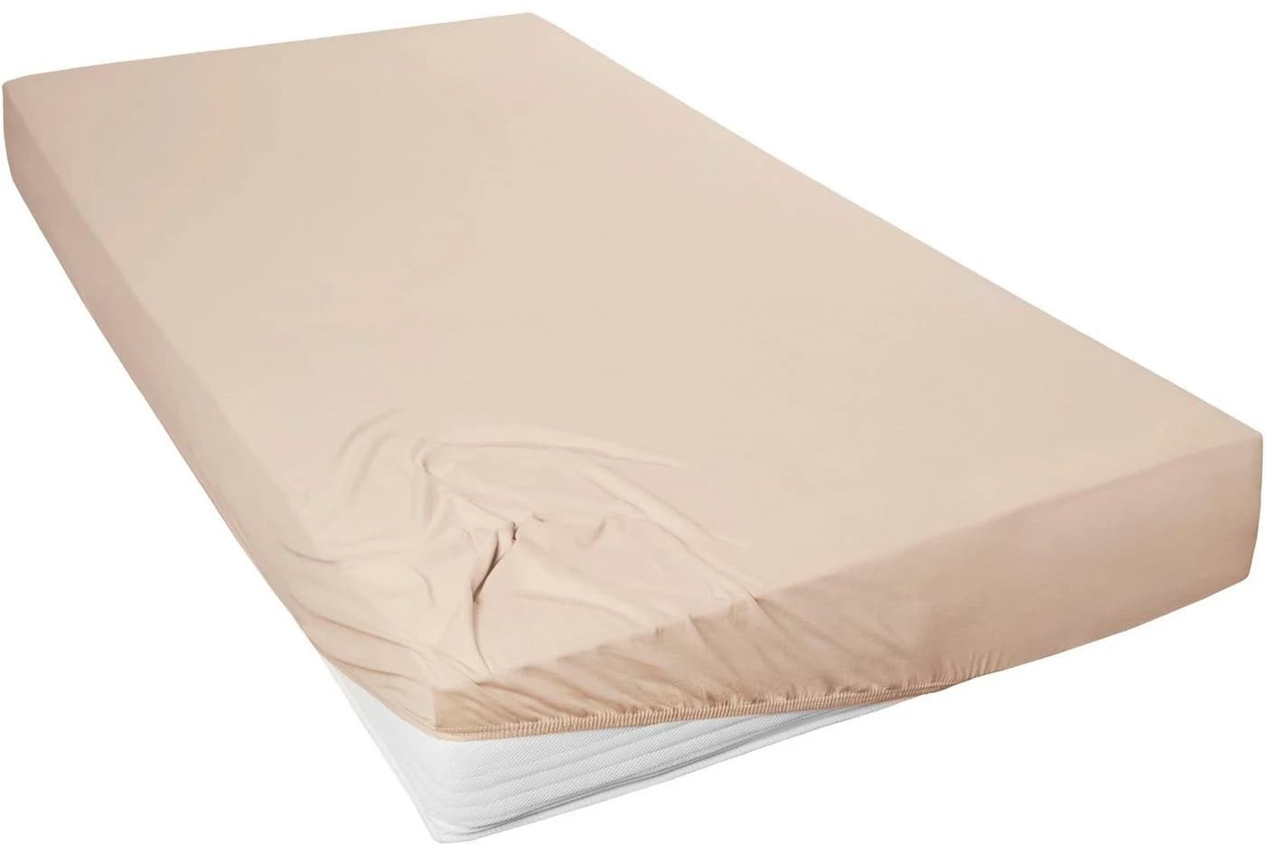 Primera Spannbettlaken Mako-Jersey Beige Düne 100% Baumwolle - Bild 2