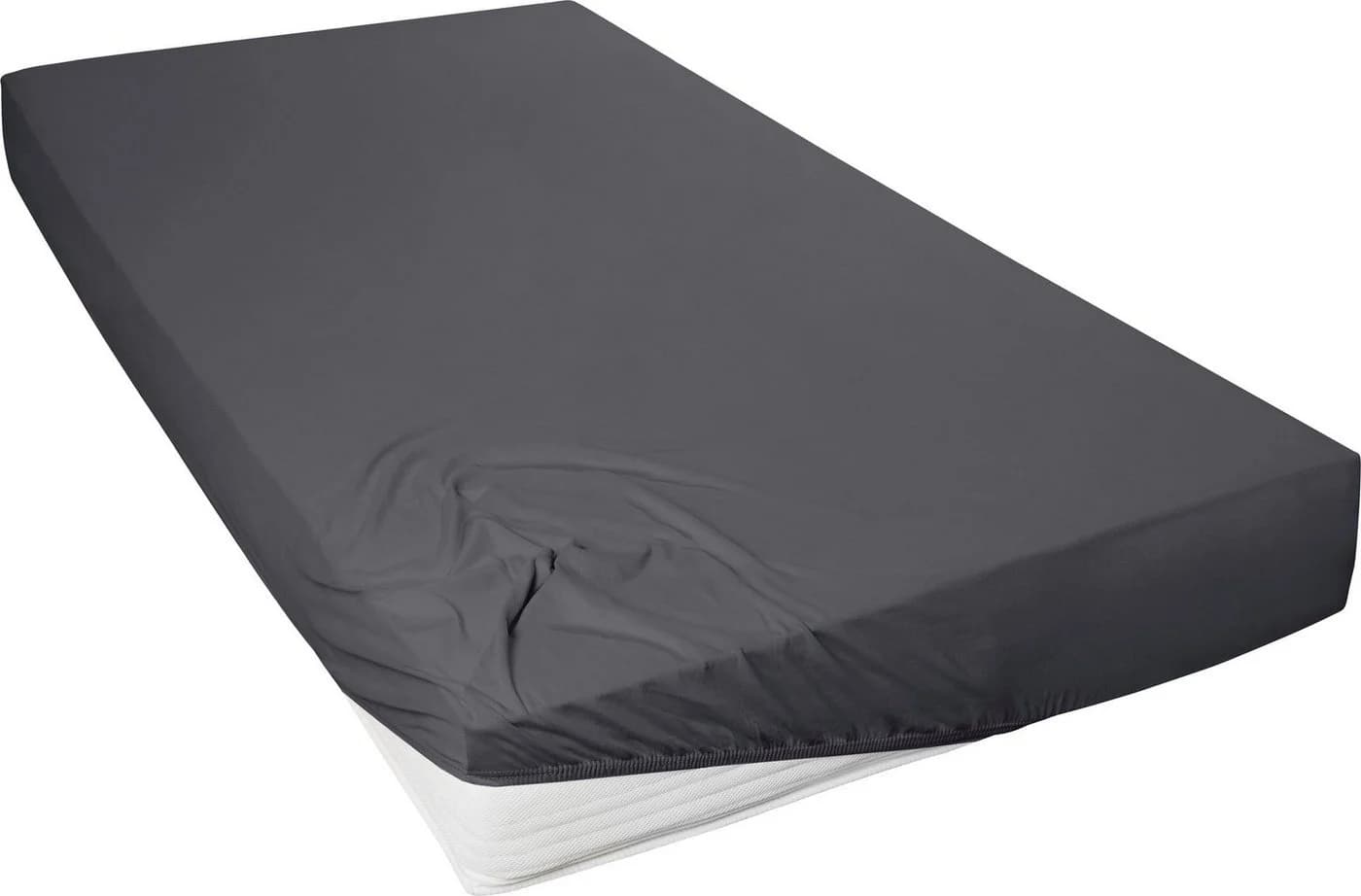 Primera Spannbettlaken Mako-Feinjersey Anthrazit 100% Baumwolle - Bild 2