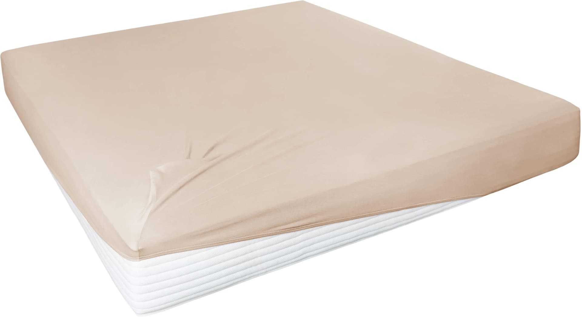 Primera Spannbettlaken Beige Jersey-Elasthan 180x200 cm - Bild 5