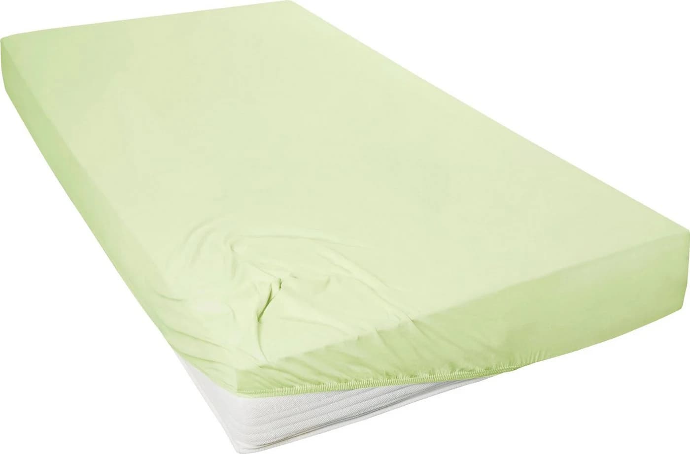 Primera Spannbettlaken Mako-Feinjersey Hellgrün 100% Baumwolle - Bild 2