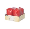 PAPSTAR Stumpenkerze Ø50mm / 80mm (4St) Rot Paraffin Bild 1