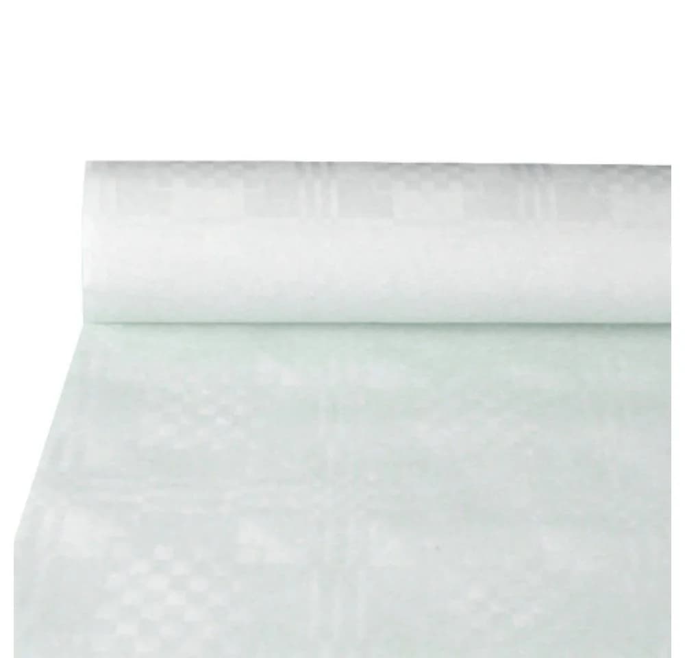 PAPSTAR Papiertischdecke Weiß Damastprägung 10m Rolle - Bild 3