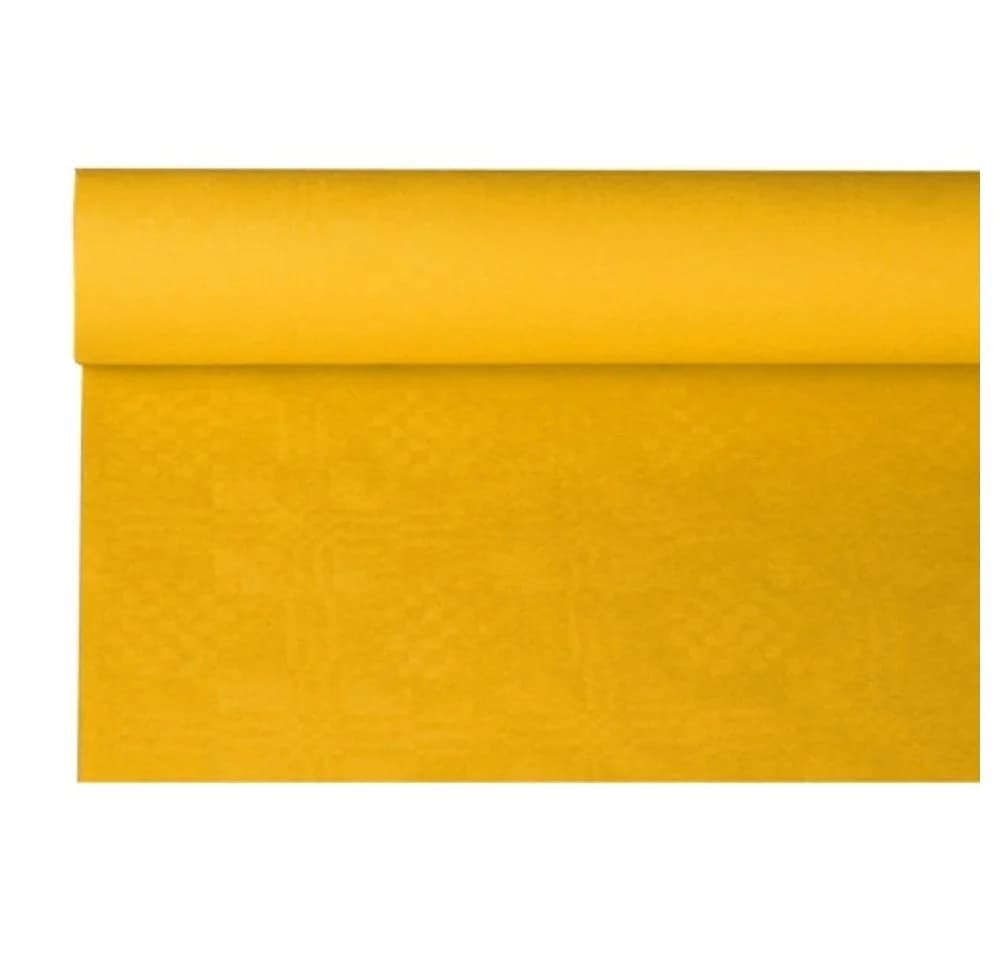PAPSTAR Papiertischtuch Gelb Damastprägung 8m Rolle