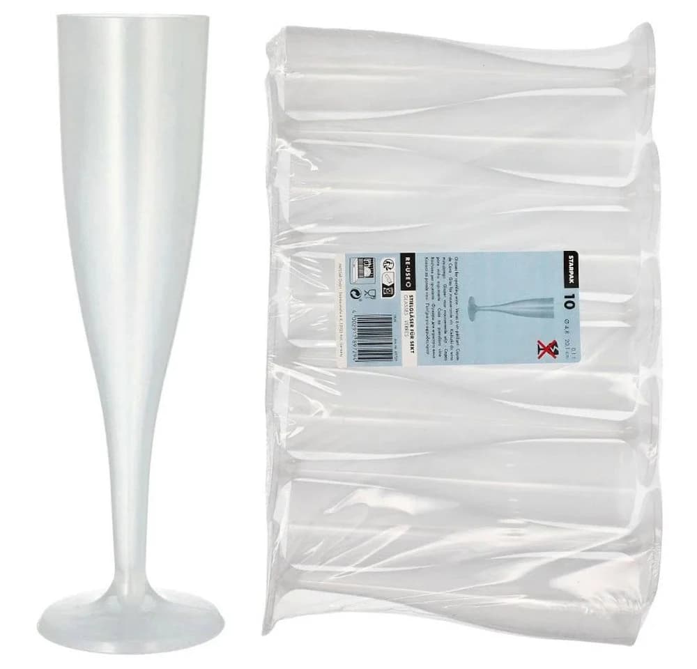 PAPSTAR Mehrweg-Sektglas 10er Set Transluzent Polypropylen - Bild 2