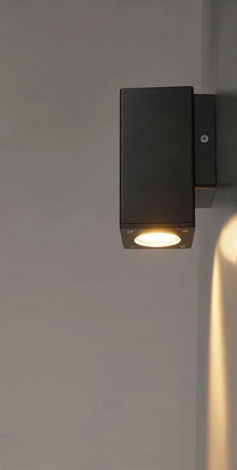 Außen-Wandleuchte HEITRONIC Galera Anthrazit Kunststoff
