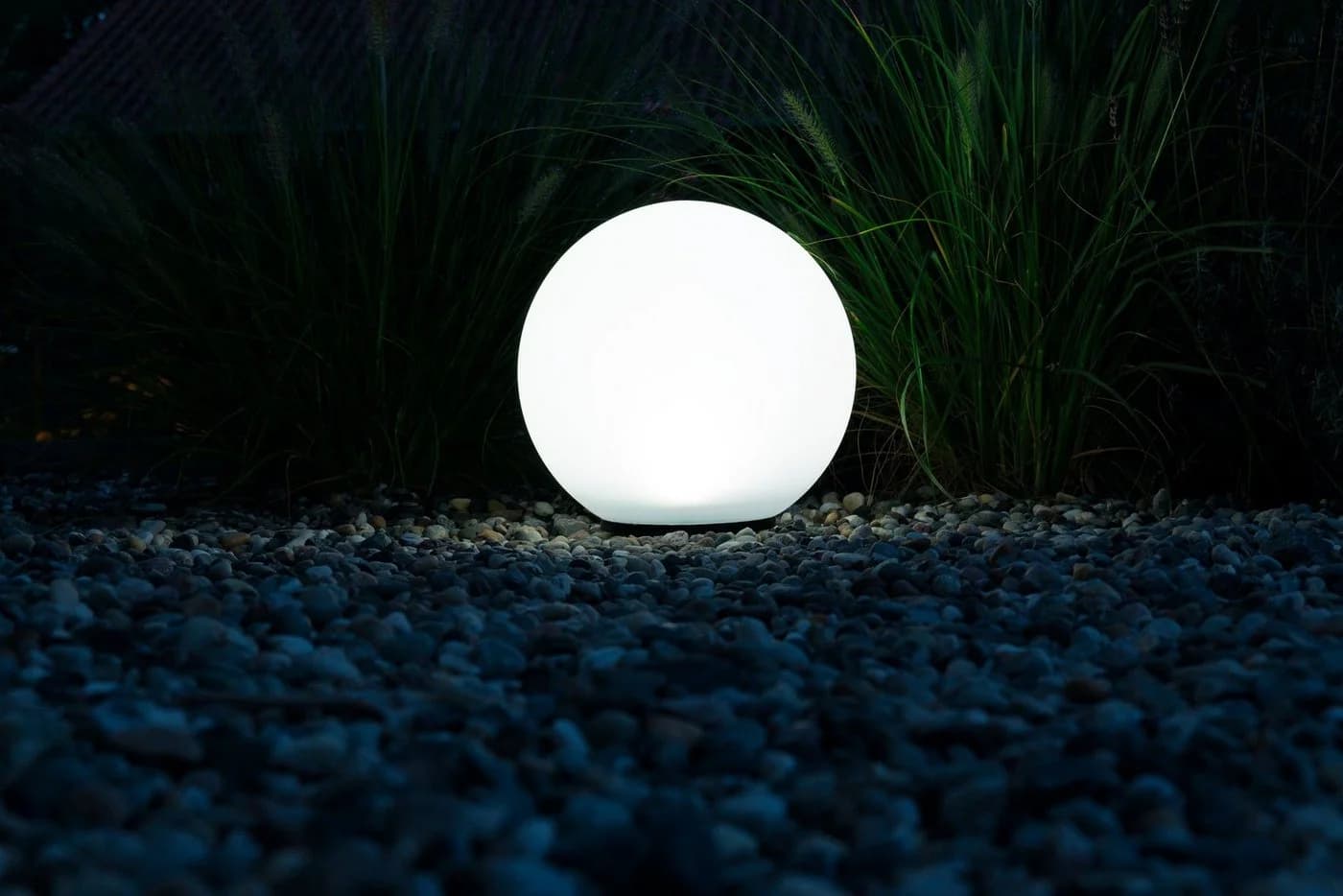 LED Kugelleuchte HEITRONIC Boule weiß Solar