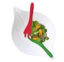 KOZIOL Salatschüssel Leaf L+ 3-tlg. Weiß/Rot/Grün Kunststoff mit Salatbesteck Bild 2