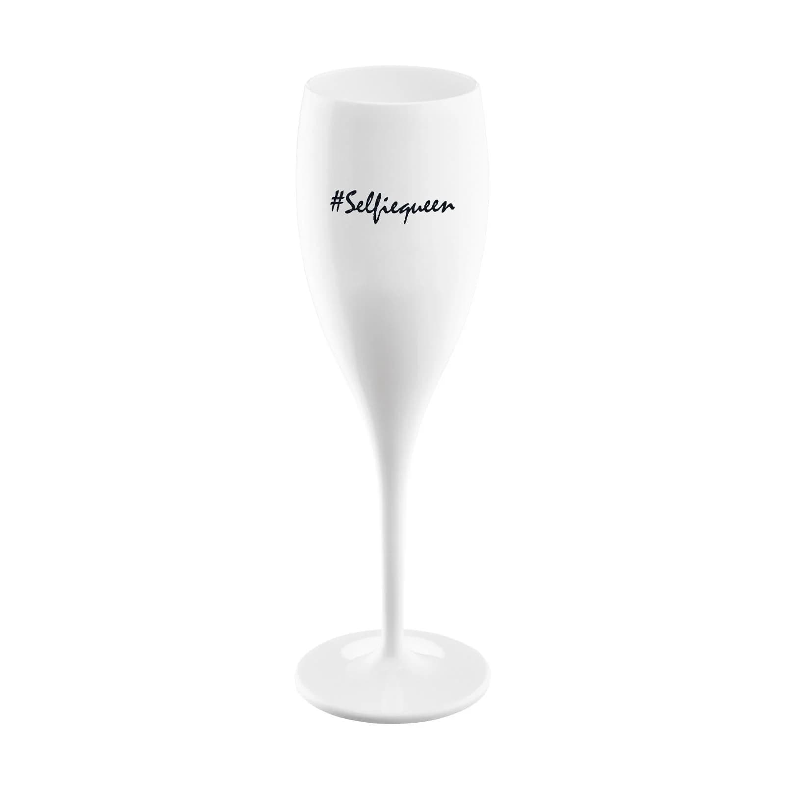 Koziol Sektglas 100 ml mit Druck CHEERS No. 1 SELFIEQUEEN