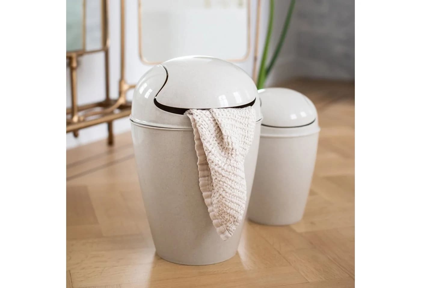 KOZIOL Mülleimer DEL M Grau 12 Liter Recycelt - Bild 5
