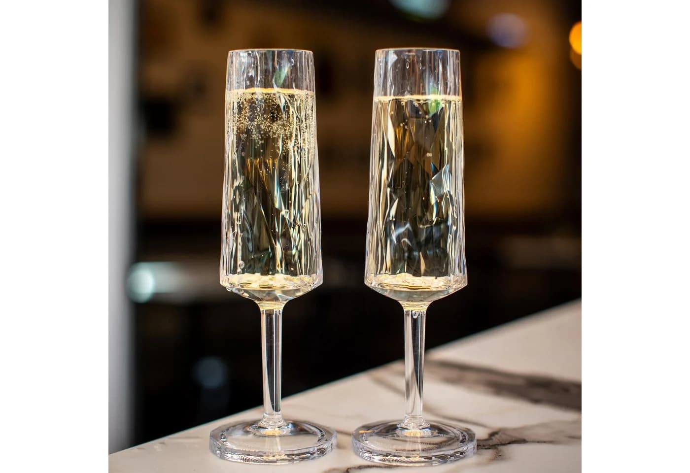 KOZIOL Champagnergläser CLUB No. 14 Superglas 2er Set Transparent
