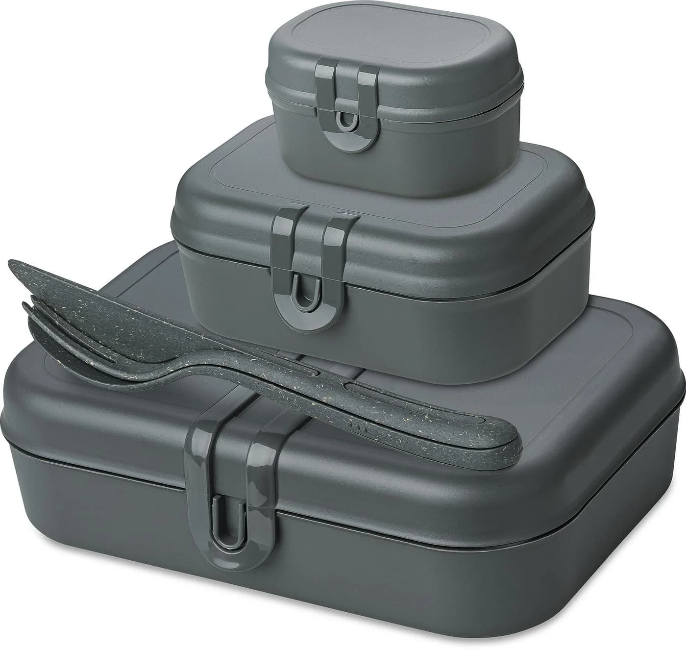 Koziol Lunchboxen 3er-Set mit Besteck PASCAL READY - Bild 2