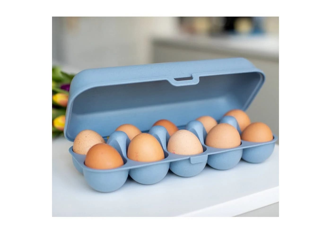 KOZIOL Eierkorb Eggs To Go blau Kunststoff - Bild 3