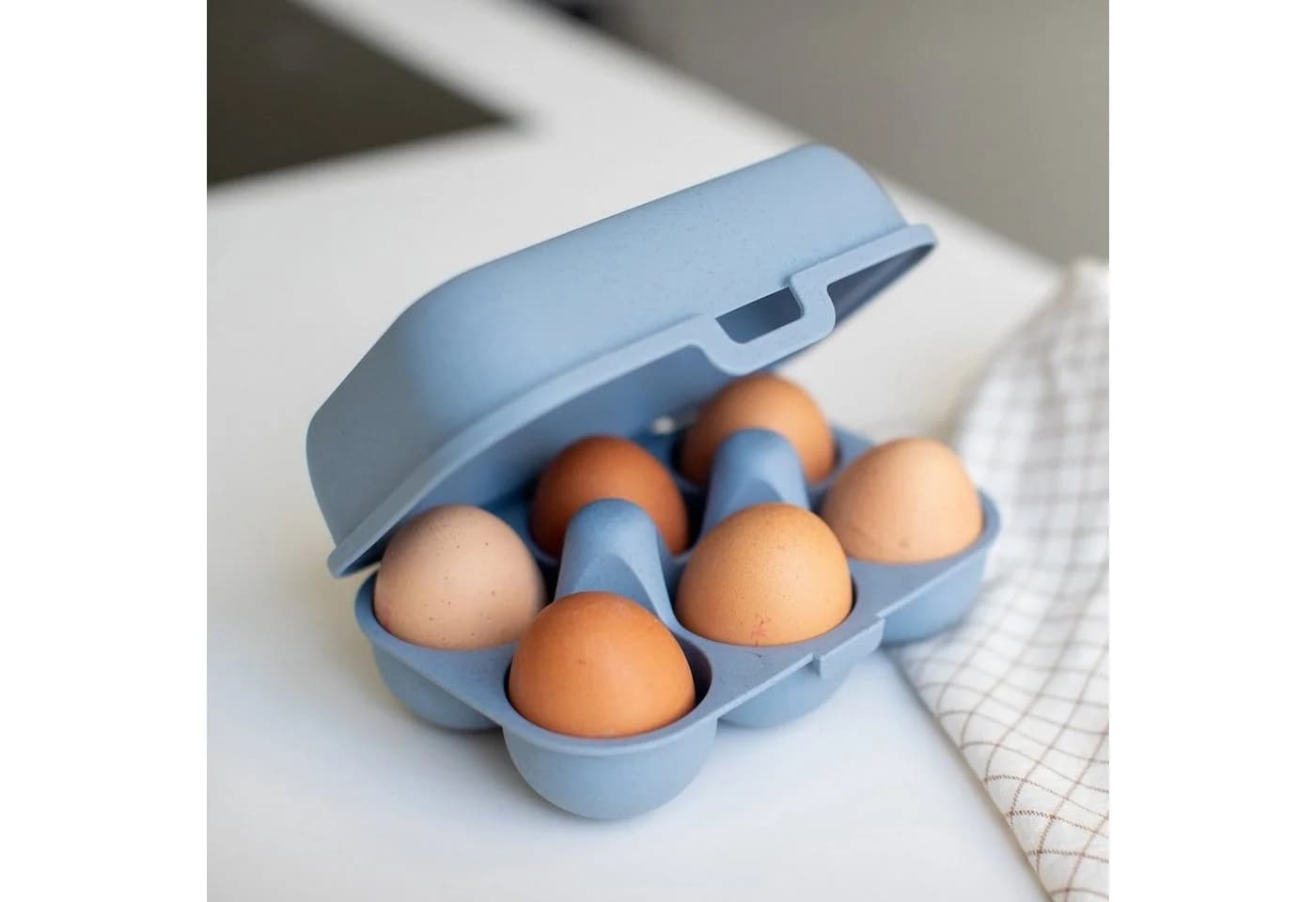 KOZIOL Eierkorb Eggs To Go Mini Blau Kunststoff - Bild 3