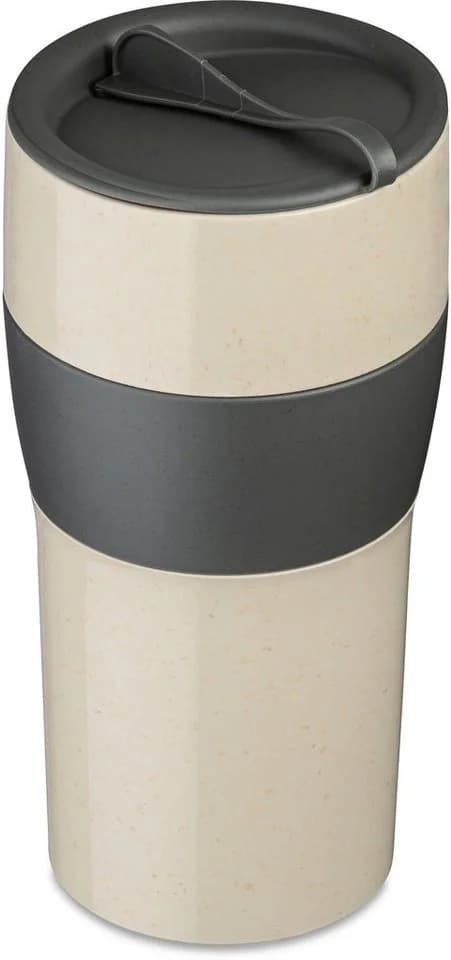 KOZIOL Thermobecher AROMA TO GO XL 700ml Biozirkulärer Kunststoff Grau/Beige - Bild 2