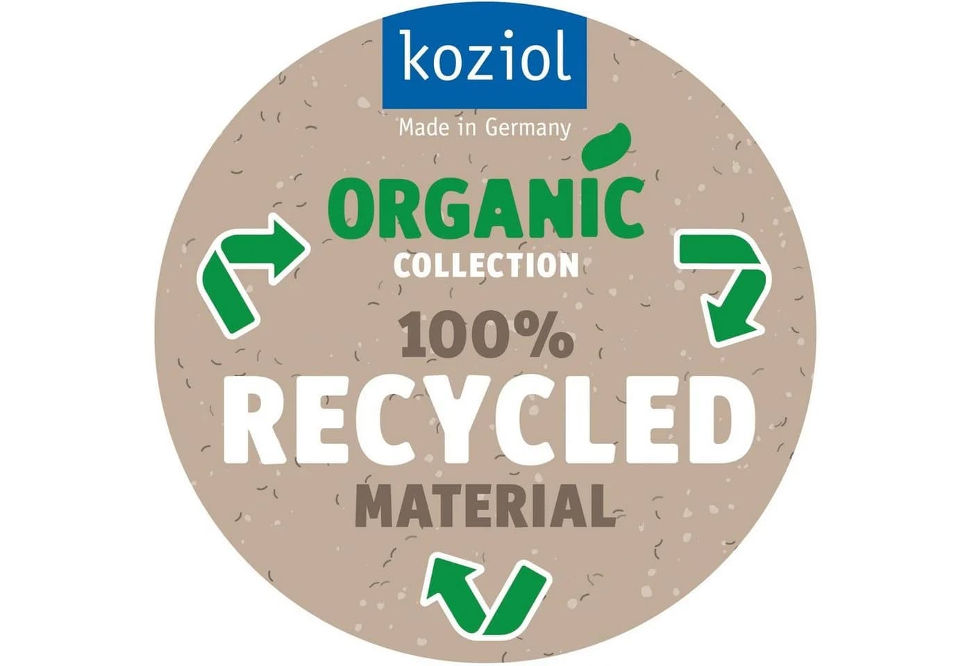 KOZIOL DEL M Mülleimer Blau Recyceltes Material