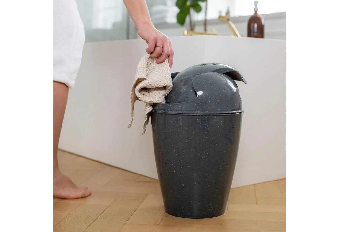 KOZIOL DEL M Mülleimer Blau Recyceltes Material - Bild 5