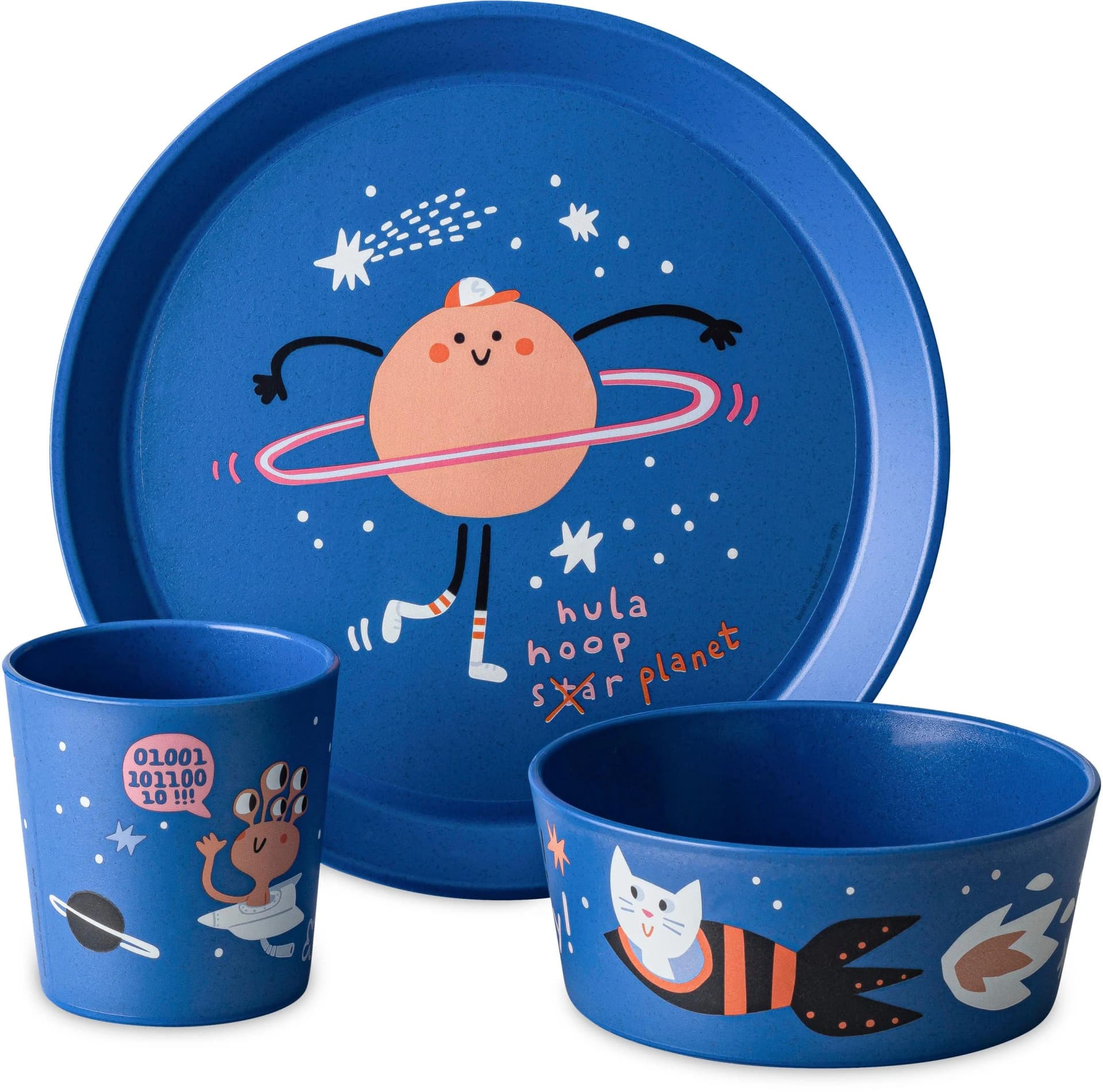 Kindergeschirr-Set KOZIOL CONNECT SPACE 3-tlg. blau