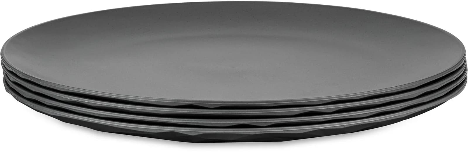 Koziol CLUB PLATE Speiseteller 4-tlg. Grau Kunststoff
