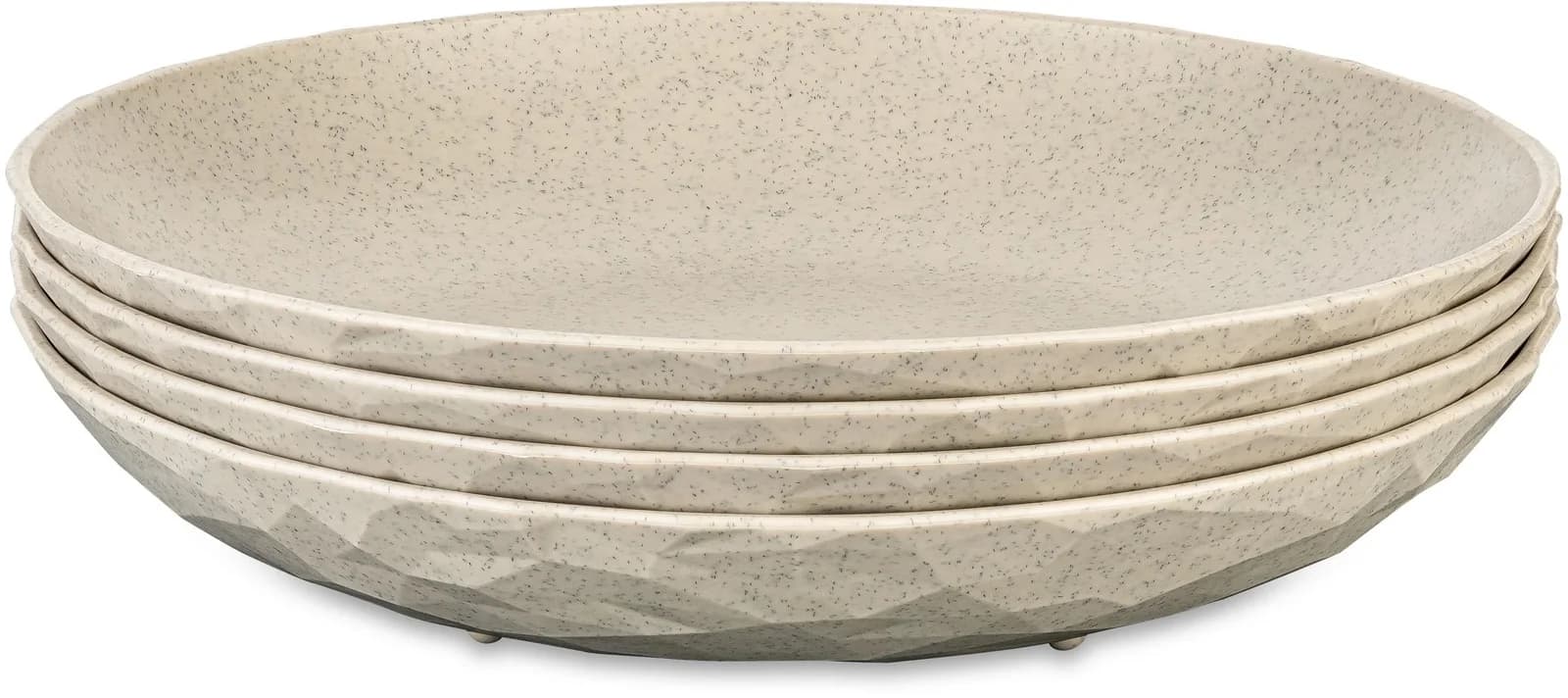 KOZIOL CLUB PLATE Speiseteller 4-tlg. Beige Kunststoff